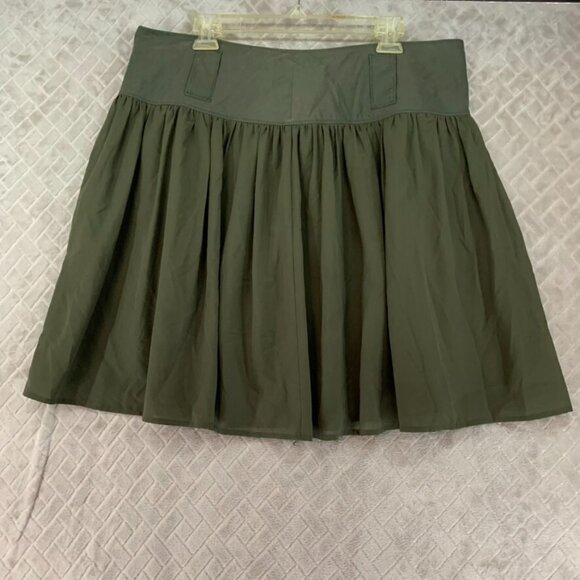 Kenneth Cole Dresses & Skirts - Kenneth Cole Womans 14 Skirt Army Green Short Mini A Line Pleated